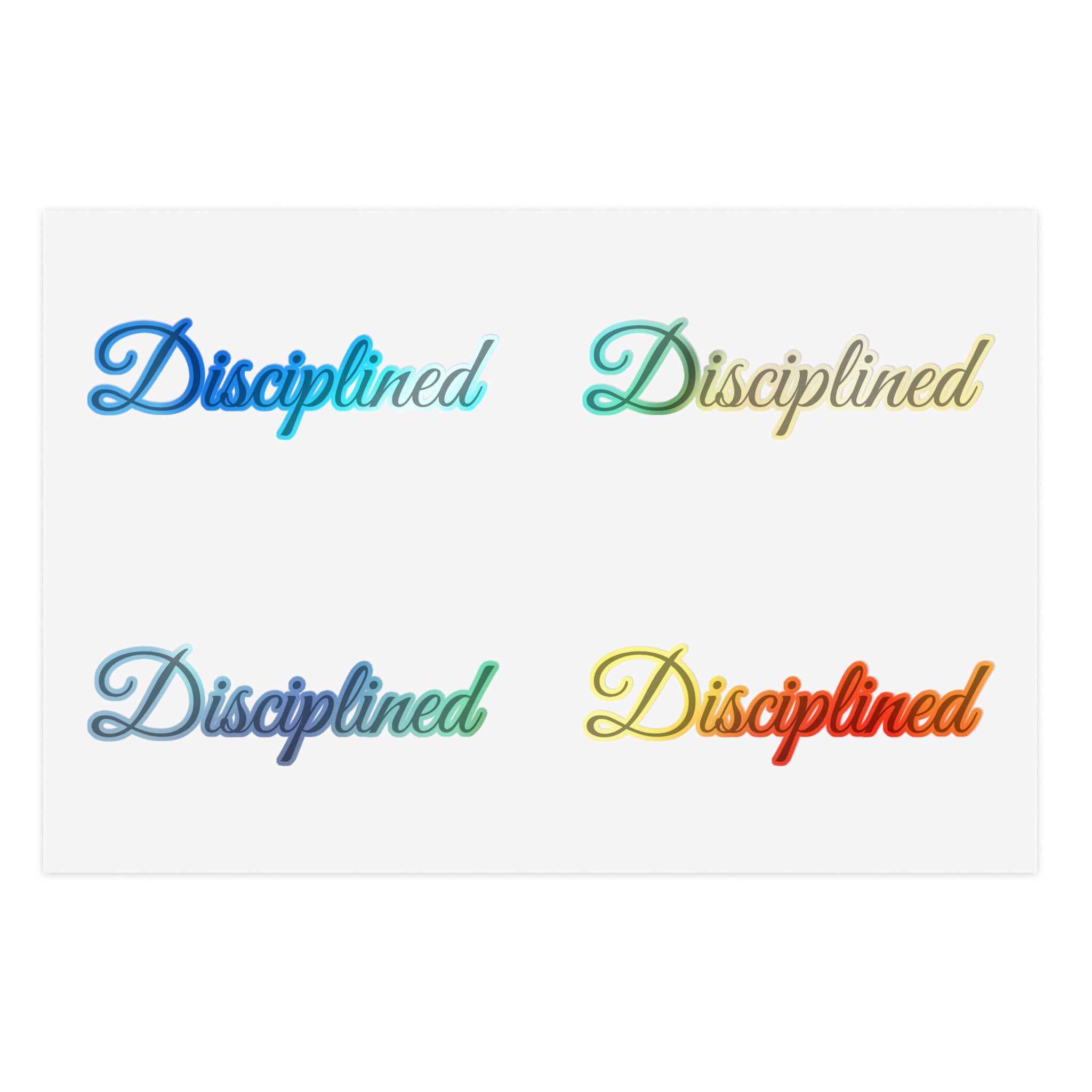 Disciplined Sticker Sheet (Inspirational Decals)