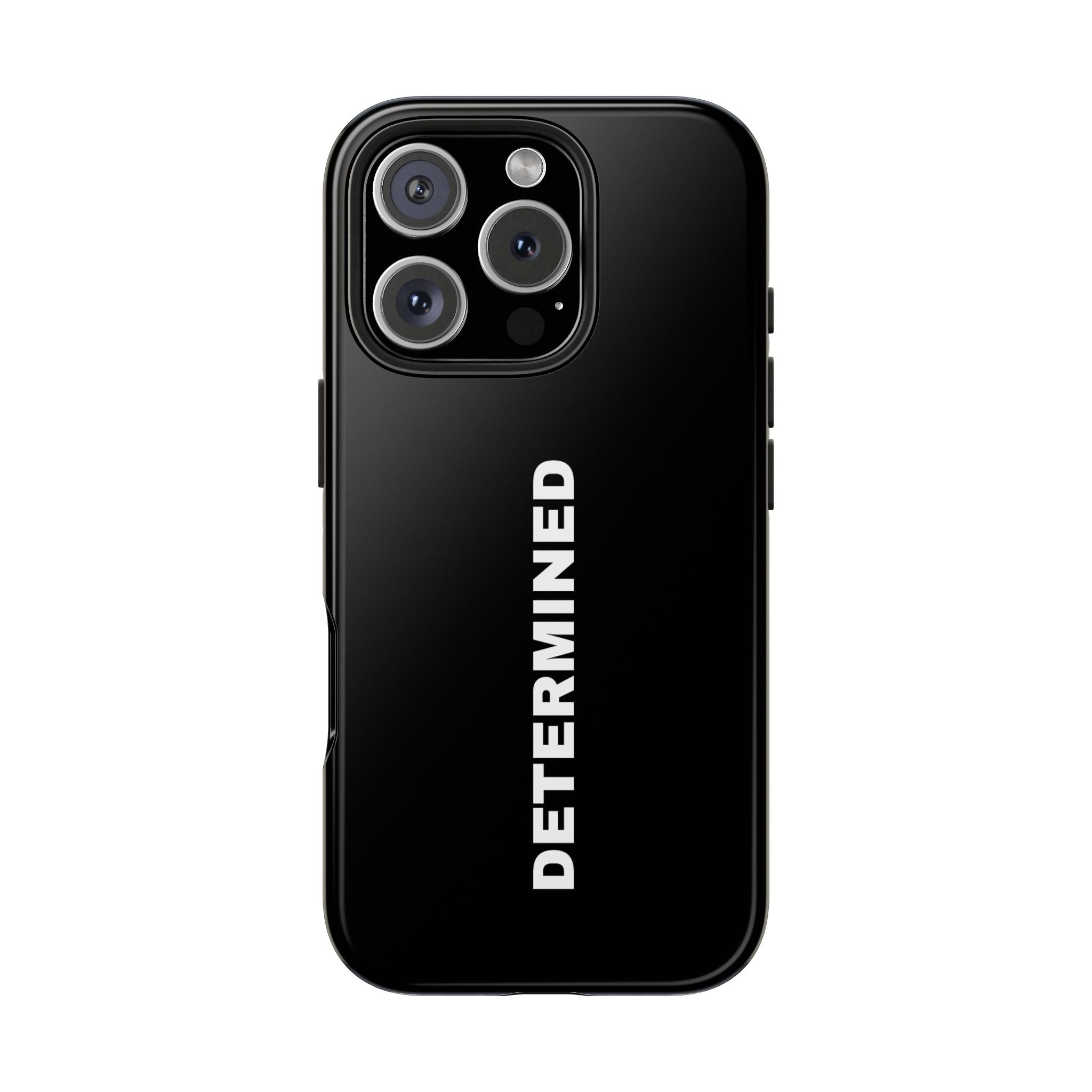 Black Determined Tough Phone Case
