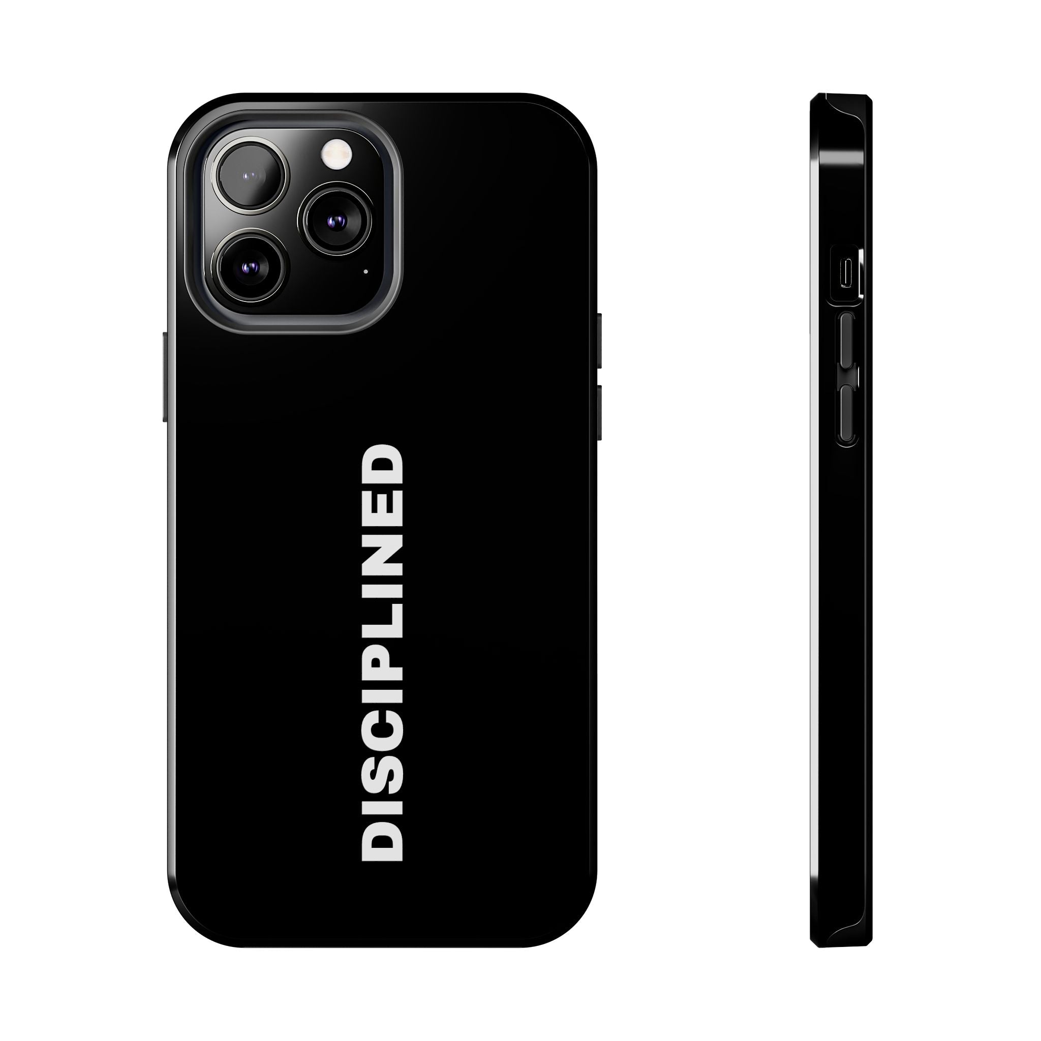 Black Disciplined Tough Phone Case