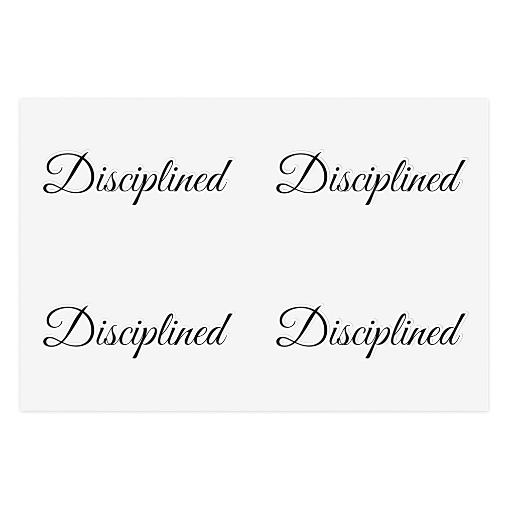 Disciplined Sticker Sheet (Inspirational Decals)