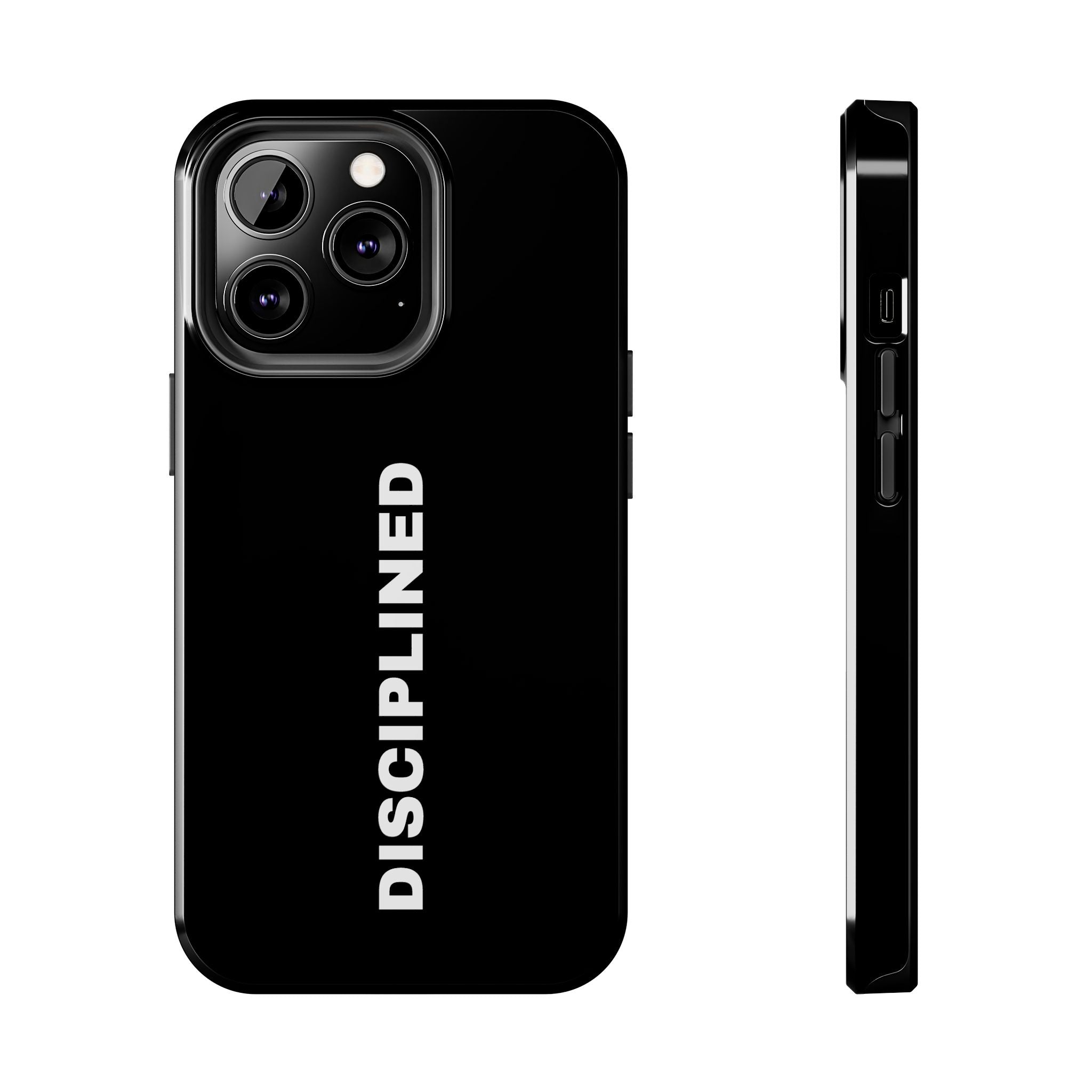 Black Disciplined Tough Phone Case